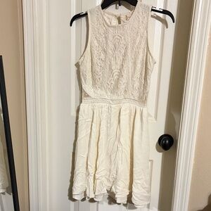 Altar'd State Cream Lace Overlay Dress